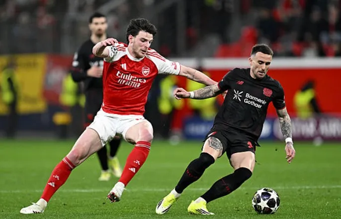 如意体育官方平台-赖斯本场数据：1次关键传球，传球成功率96%，3次夺回球权